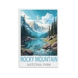 KmoNo Rocky Mountain National Park Vintage Reiseposter 20 x 