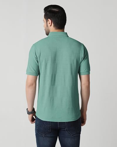 Image of TOPLOT Men's Polo T Shirt | Half Sleeve Design | Comfortable Fit Wear | Stylish Casual Look | Breathable Feel |Modern Style | Easy Movement | Casual & Everyday Wear (5280)