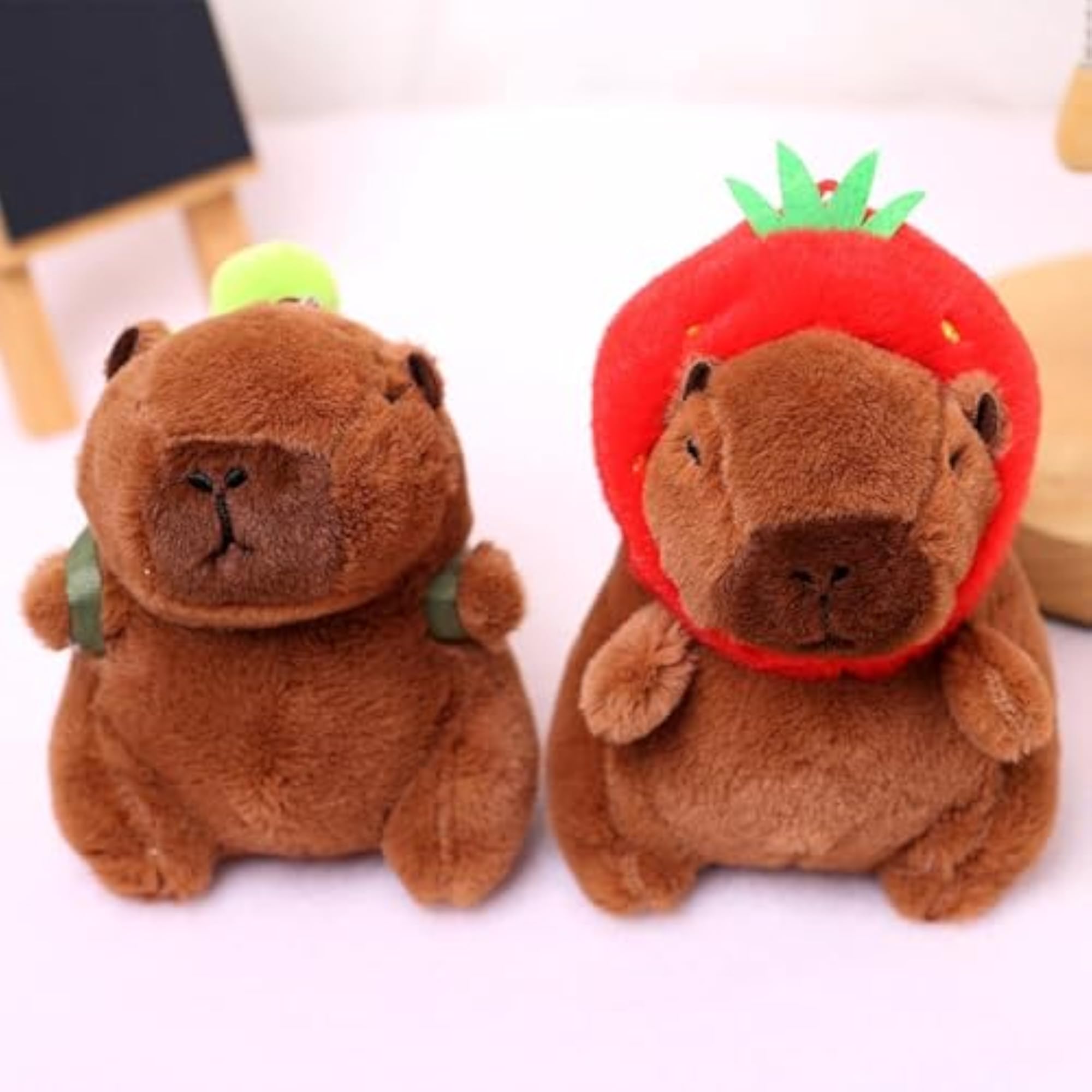 Capybara Keychain Plush Toy Funny Keyring Charm