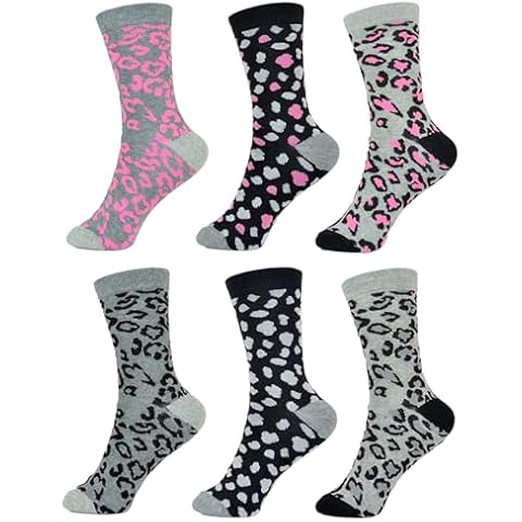 Thingimijigs 6 Pairs Leopard Pattern Socks Cover