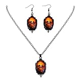 El juego de pendientes de collar de Halloween para mujer es adecuado como regalo para tu novia, madre, abuela, hija y amigas en Halloween u otras fiestas.