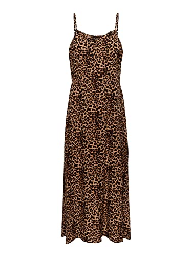 Pieces Damen Pcnya Slip Ankel Dress Bf Bc Kleid, Black/AOP:Leo, S EU