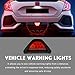 Gasedin F1 Style Brake Light, Triangle Warning Flash with 12 LED, Waterproof F1 Style Triangle Rear Fog/Stop Light for Car, SUV, Truck (Red)