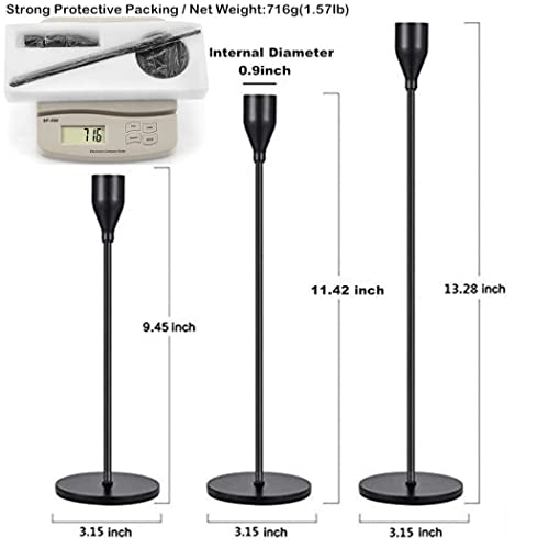 Matte Black Taper Candle Holders Set Of 3 Votive Candle Holder For Candlesticks Dining Table Centerpiece Table Decorations For Dining Living Room Fireplace Mantle Decorations Home Décor #TOP4