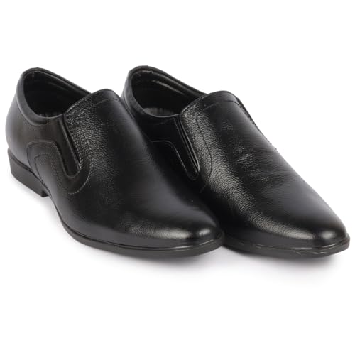 Image of FAUSTO Men Leather Formal Pull-On Shoes