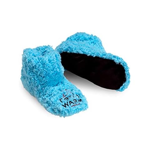 Warming Slippers - Microwave Toes and Feet Warmers Cordless (Cozy Toasty Warming Socks- Relaxation, Natural Heat, Massaging, and Cold Foot Relief) (Medium, Sky Blue) Cover