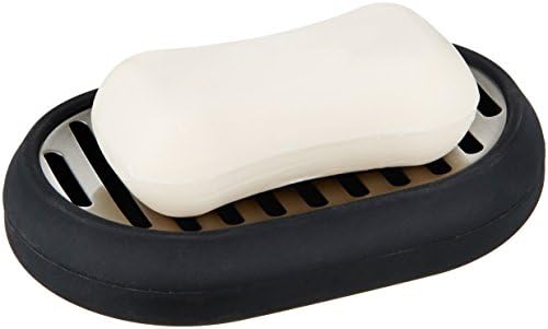 Amazon Basics Stainless Steel Soap Dish - Black
