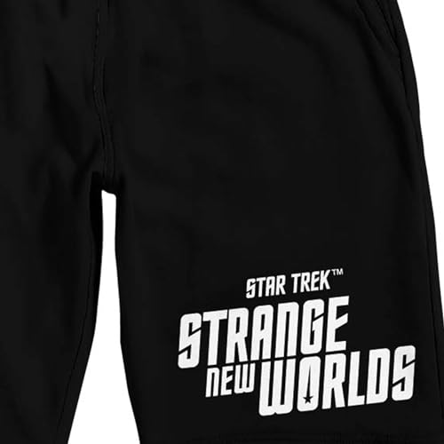 Star Trek Strange New Worlds Logo Men's Black Sleep Pajama Shorts2