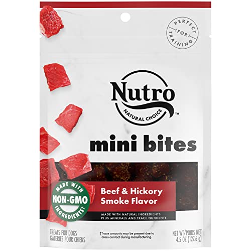 Nutro Mini Bites Small Natural Dog Treats Beef & Hickory Smoke Flavor, 4.5 Oz. Bag.(Pack Of 8) #TOP6