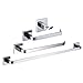 Lightinthebox 24.4" Towel Bar, 11" Towel Ring, 7.3" Toilet Paper Holder and 1.9" Robe Hook Brass Chrome Finish Bathroom Accessories, 4 Pieces in Set.