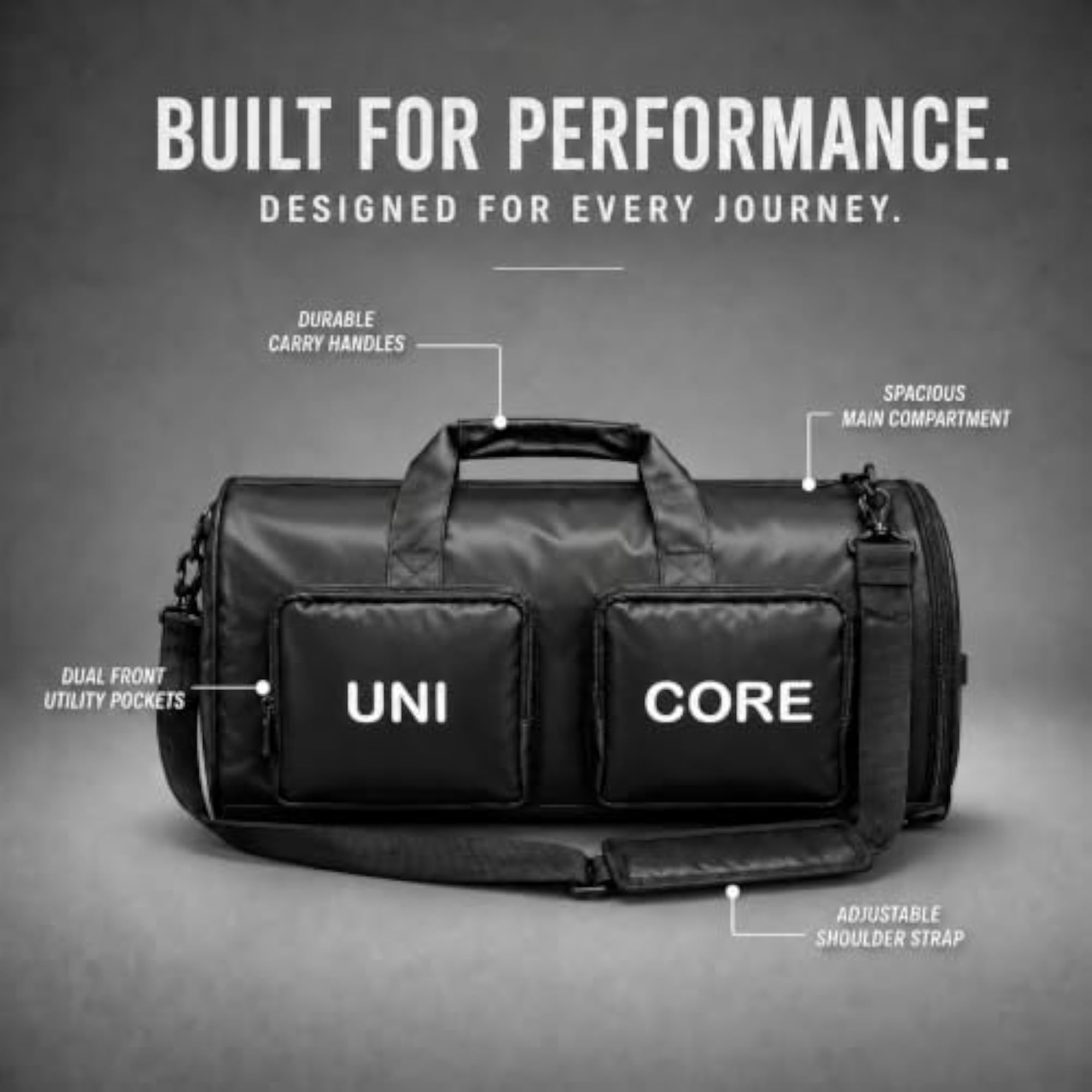 27L Premium Polyester Gym Bag for Men & Women