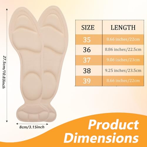Plantillas para tacones altos TIESOME 2 pares miniatura 2
