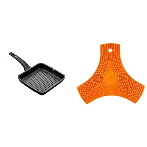 Sartén de 28 cm y Asador BRA Efficient para Evitar que los Alimentos se Peguen