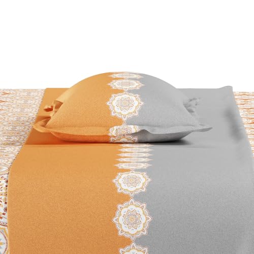 Image of Mytrident Bedsheet for Double Bed Queen Size |90 Inches x 100 Inches | Meadow Brown