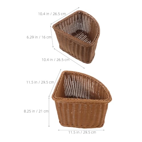 Cesta de almacenamiento triangular para ordenar el baño y el escritorio, pack de 2 3