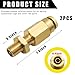 Sylvil 2 PCS Inflation Valve, 1/4'' Brass Air Inflation Valve with Push to Connect for 1/4'' OD Air Line Tubing and Air Spring Suspension for Trailer Tractor, Car Accessories