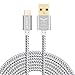 Price comparison product image ULTRICS Micro USB Cable, Nylon Braided Android Micro USB Charger Cable, Fast Charging and Data Sync Cord Compatible with Samsung Galaxy S7/ S6/ S5 J7 LG Nexus Nokia Xbox PS4 (White, 3M)