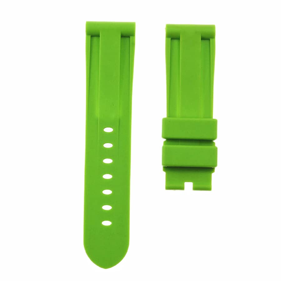 Bracelet silicone jaune 24mm étanche pour montre de plongée et sport
