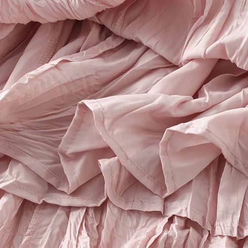 Flowy Pleated Long Maxi Skirts for Women Elastic High Waisted Vintage Summer Skirt Solid Color A Line Dress4