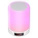 Porcyco Lámpara de altavoz Bluetooth, reloj despertador con luz nocturna táctil inteligente con altavoz de música RGB Bluetooth regulable de 7 colores que cambia, lámpara de noche para dormitorio