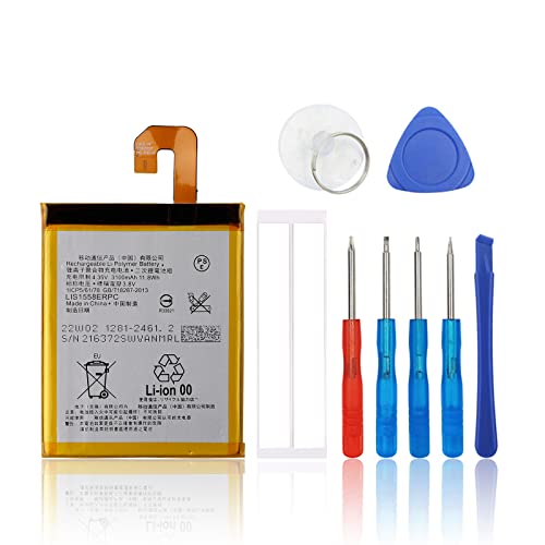 SwarKing Batería de repuesto compatible con Sony Xperia Z3 D6603, D6653, D6616, D6643, SO 01G, SOL26, D6646 LIS1558ERPC con kit de herramientas