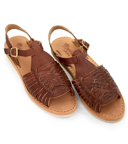 Image of Macarena Collection Womens Shoes Leather Sandals for Women | Huarache Handmade Mexican Sandals Women | Comfortable & Stylish Womens Sandals 3044