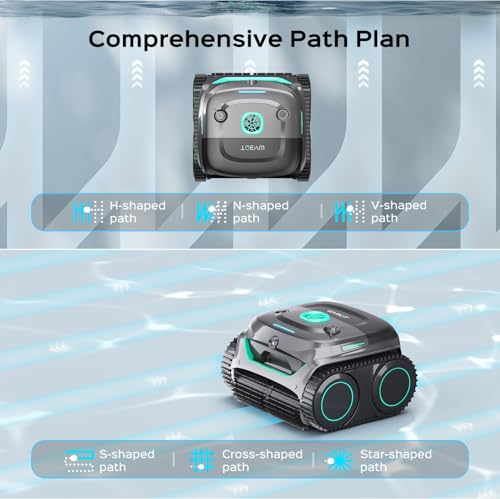 Image of WYBOT C2 Vision Cordless Pool Vacuum, AI Camera Robotic Pool Cleaner with Smart Navigation Route, Powerful Suction, Full Floor to Waterline Cleaning for Inground Ground Pools, Gray Green