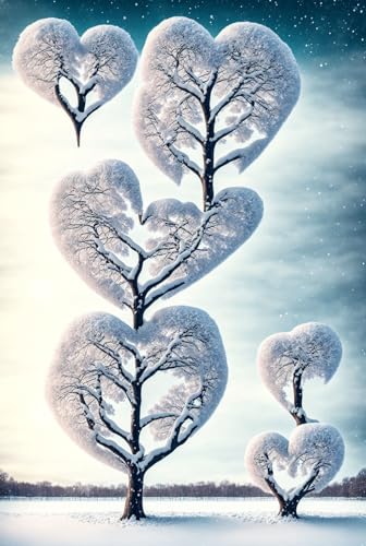 Poster sur toile pour habiller un mur vide 58x90 cm décor hiver There Is a Tree