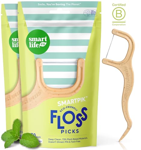 SmartLifeco Eco-Friendly Dental Floss Picks (100ct)