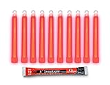 Cyalume - 9-08002 SnapLight Red Light Sticks – 6 Inch Industrial Grade, Ultra Bright Glow Sticks...