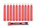 Cyalume - 9-08002 SnapLight Red Light Sticks â€“ 6 Inch Industrial Grade, Ultra Bright Glow Sticks with 12 Hour Duration (Pack of 10)