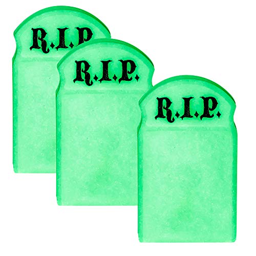 Set of 3 Glow in The Dark Tombstones for Wrestling Action Figures