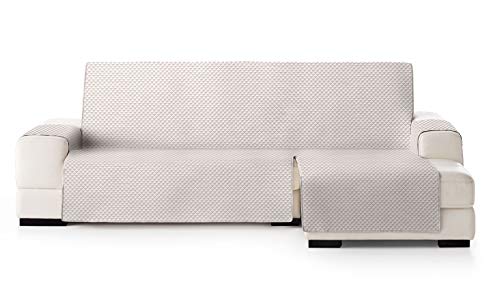 JM Textil Cubre Chaise Longue Acolchado Elena, Brazo Derecho, Tamaño 290cm, Color Crudo 00