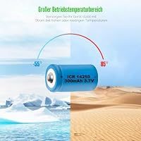 Akkuladegerät für ICR 14250 1/2AA 3.6V mit 4 Stück ICR14250 Lithium Batterien für Lithium-Ionen 1/2 AA-Batterien ersetzen 3,6 Volt LS 14250, ER14250, 3 V CR14250 Akkumulatoren für Laser – Ansicht 8