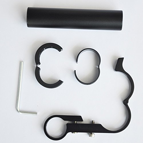 UPANBIKE Bike Handlebar Extender Aluminum Alloy Bracket Extension For Bicycle Speedometer Mount Headlight Flashlight Lamp Holder (Black,10cm Single clamp) - Thumbnail 6
