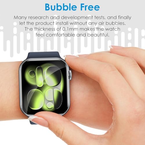 Image of iGluz Acrylic Screen Guard Protector Compatible for Apple watch Series 10, Series 11 46mm (Pack of 2) | Edge to Edge Full Screen Coverage | HD Clear Transparent | Scratch Resistant | Bubble Free | Easy Installation Kit Included