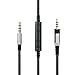 Cavo audio di ricambio con microfono in linea e controllo volume, compatibile con cuffie Sennheiser HD4.40, HD 4.40 BT, HD4.50, HD 4.50 BTNC, HD4.30i, HD4.30G e compatibile con Samsung/Huawei/Android