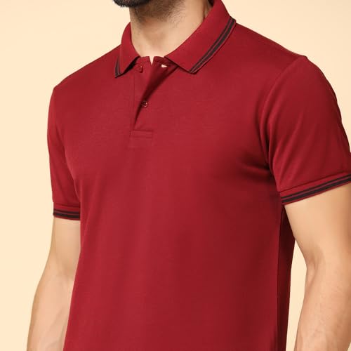 Image of INKKR Men's Collared Neck Stylish Half T-Shirt