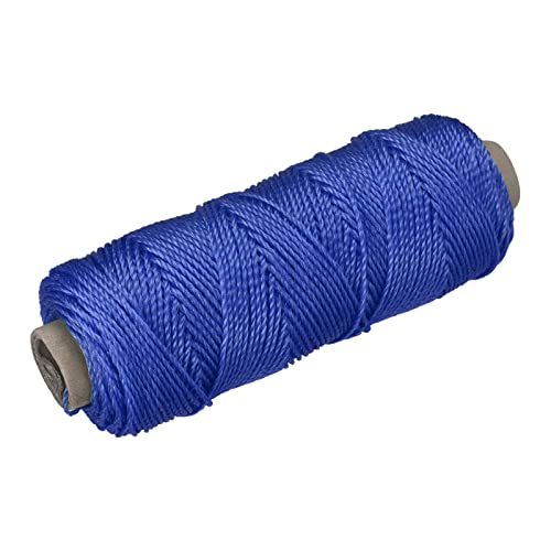 sourcing map Torcida Albañil Línea Nylon Cordel Cuerda Cordón Azul 100M/109 Yardas 1.5mm Diámetro para Redes, Paisajismo, Hogar Mejora, Bricolaje Proyecto, Artesanía, Albañilería