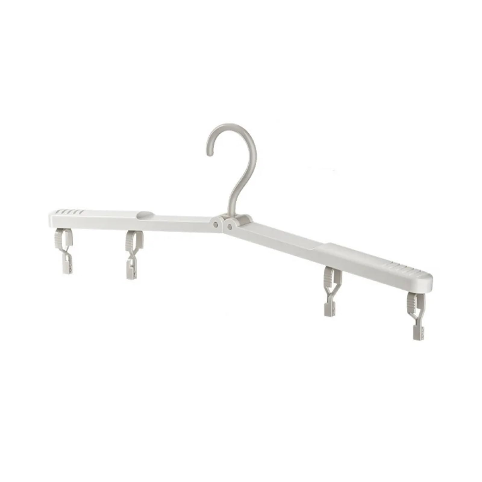 Travel Hangers With Clip Foldable Clothes Hanger Multi-functional Portable Travel Rack Plastic Space Saving Drying Tools(1PC White)