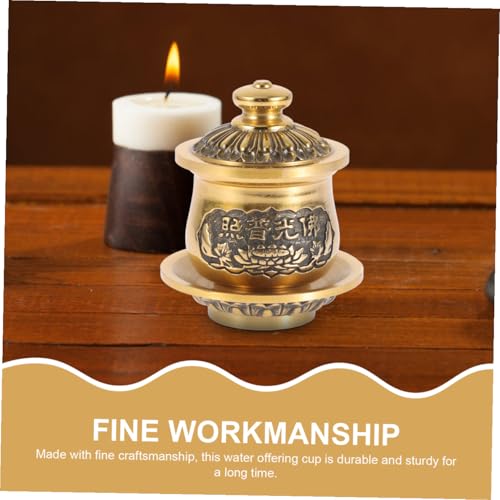 Tasse de pour offrandes bouddhistes récipient de prière eau bénite décoration rituelle