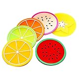 posavasos frutas Patrón de frutas: la montaña rusa adopta el diseño de patrón de frutas. Hay 7 patrones de frutas diferentes en total, que se ven muy frescos y únicos.