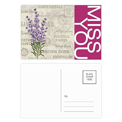 Carte postale lavande pour envoyer de douces pensées parfumées à vos proches