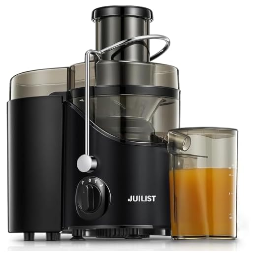 Juicer Machines, Juilist Juicers Whole Fruit and Vegetable Max Power 800W, Large 3” Feed Chute Juice Maker, 3 Speed Control, 400w Motor, Brush Included Easy to Clean