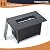 Fire Pit Table,HAPPATIO 42inch 50000 BTU Propane Fire Pit with Mental Fence Table Top, Lid, Transparent Lava Glass, CSA Safety Certified for Patio Balcony Backyard (Black)