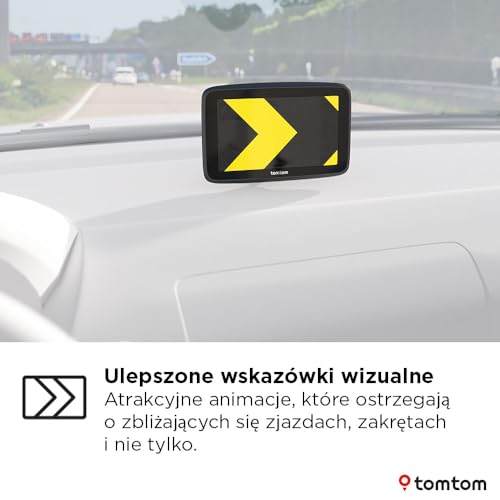 TomTom GO Advanced, z Ekranem 6-Cali, Informacjami Drogowymi, Ostrzeżeniami o Fotoradarach, Mapami Świata, Aktualizacje Wi-Fi, Asystentem Pasa, Wskazówkami Wizualnymi, Zintegrowanym Uchwytem