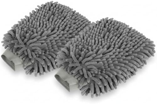 Kit 2 Luvas de Microfibra Limpeza Multiuso Macia Para Poeira Lava...