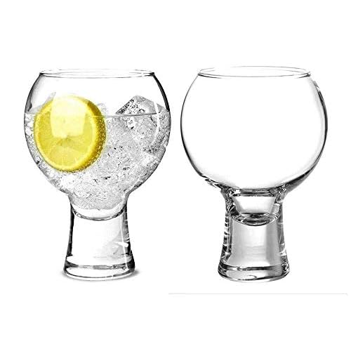 Ikonic Like Alternato Juego de 2 vasos de ginebra, vasos cortos de tallo de 540 ml | Balloon Gin Spanish Copa