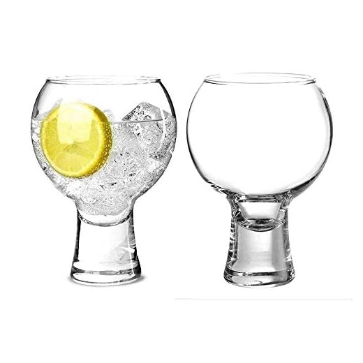 Ikonic Like Alternato Juego de 2 vasos de ginebra, vasos cortos de tallo de 540 ml | Balloon Gin Spanish Copa