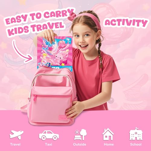 Image of Homicozy Magnetic Puzzles for Toddler Kids 3-8, Axolotl Travel Toys